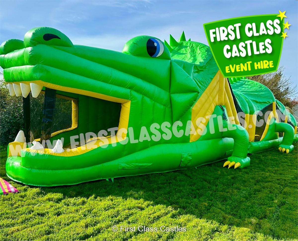 First Class Castles - Crazy Croc Obstacle Course available for hire