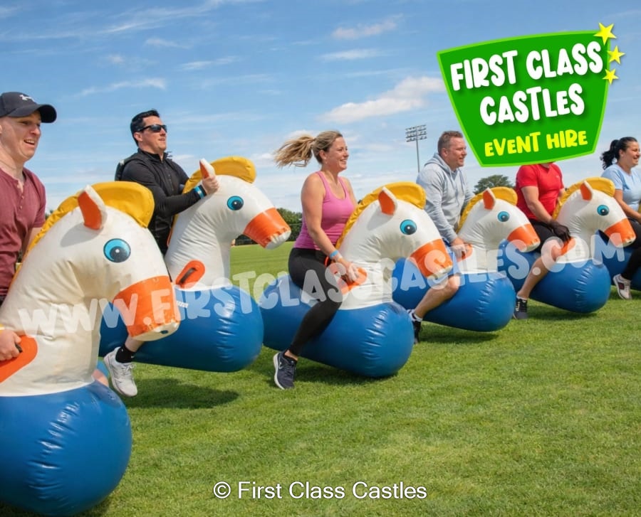 Horse Hopper Racing Hire Ireland | Inflatable Hobby Horse Team Buildin